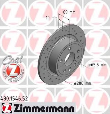 Тормозной диск Otto Zimmermann 480.1546.52