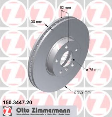 Тормозной диск Otto Zimmermann 150.3447.20