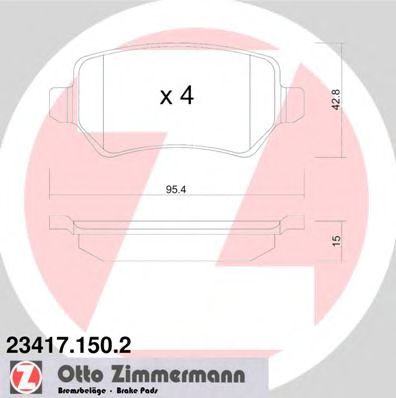 Тормозные колодки Otto Zimmermann 23417.150.2