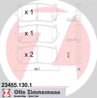 Тормозные колодки Otto Zimmermann 23455.130.1