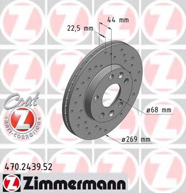 Тормозной диск Otto Zimmermann 470.2439.52
