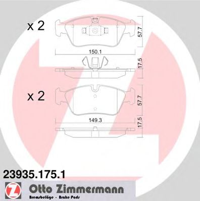Тормозные колодки Otto Zimmermann 23935.175.1