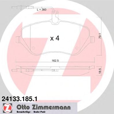 Тормозные колодки Otto Zimmermann 24133.185.1