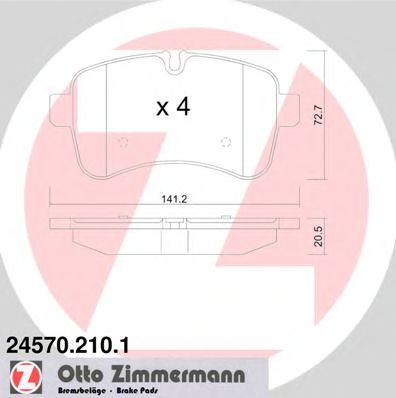 Тормозные колодки Otto Zimmermann 24570.210.1
