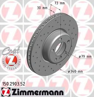 Тормозной диск Otto Zimmermann 150.2903.52