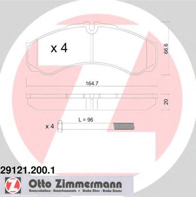 Тормозные колодки Otto Zimmermann 29121.200.1