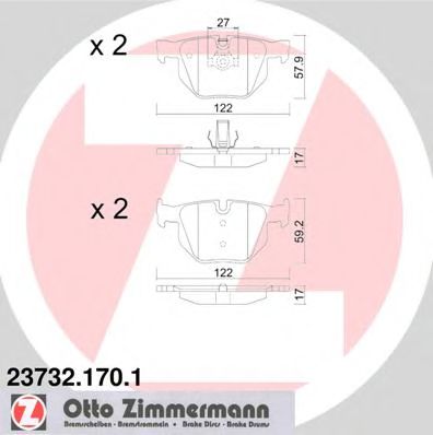 Тормозные колодки Otto Zimmermann 23732.170.1