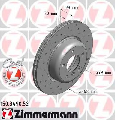 Тормозной диск Otto Zimmermann 150.3490.52
