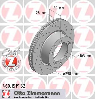 Тормозной диск Otto Zimmermann 460.1519.52