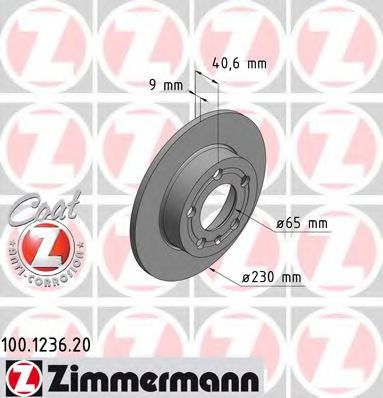 Тормозной диск Otto Zimmermann 100.1236.20