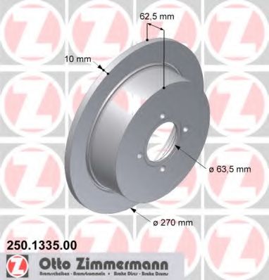 Тормозной диск Otto Zimmermann 250.1335.00