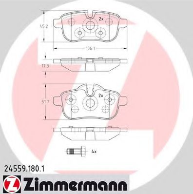 Тормозные колодки Otto Zimmermann 24559.180.1