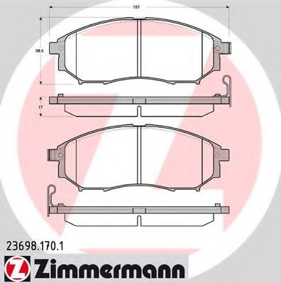 Тормозные колодки Otto Zimmermann 23698.170.1