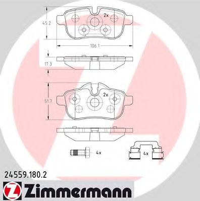 Тормозные колодки Otto Zimmermann 24559.180.2