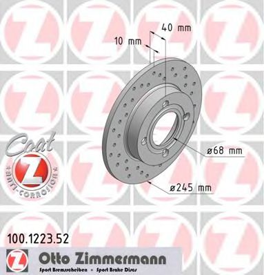 Тормозной диск Otto Zimmermann 100.1223.52