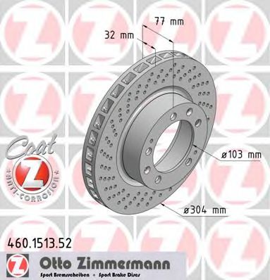 Тормозной диск Otto Zimmermann 460.1513.52