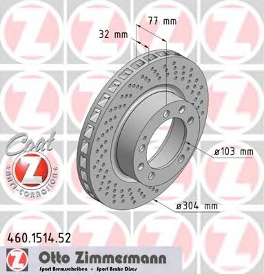 Тормозной диск Otto Zimmermann 460.1514.52