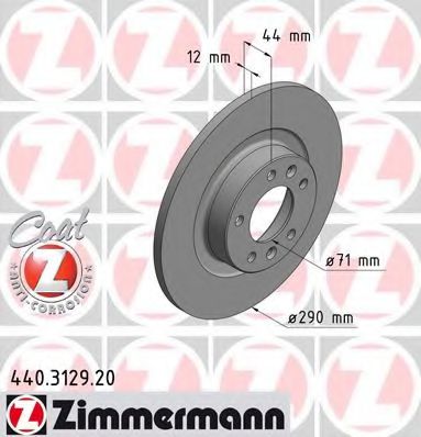 Тормозной диск Otto Zimmermann 440.3129.20