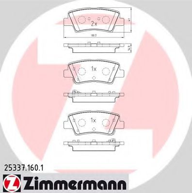 Тормозные колодки Otto Zimmermann 25337.160.1