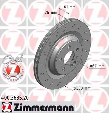 Тормозной диск Otto Zimmermann 400.3635.20