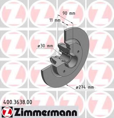Тормозной диск Otto Zimmermann 400.3638.00