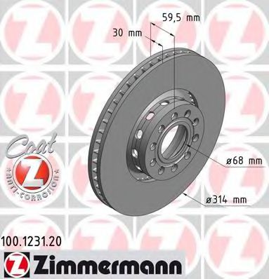 Тормозной диск Otto Zimmermann 100.1231.20