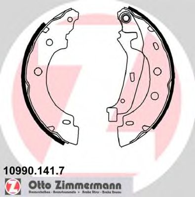Тормозные колодки барабанные Otto Zimmermann 10990.141.7
