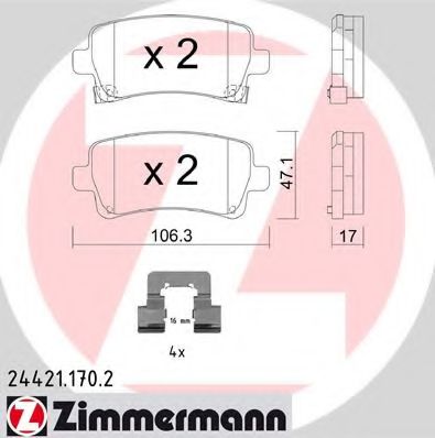 Тормозные колодки Otto Zimmermann 24421.170.2