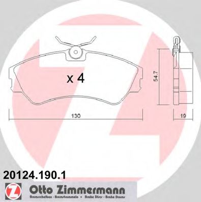 Тормозные колодки Otto Zimmermann 20124.190.1