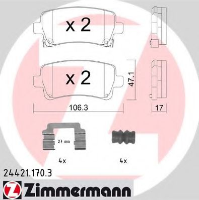 Тормозные колодки Otto Zimmermann 24421.170.3