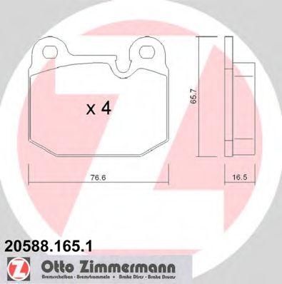Тормозные колодки Otto Zimmermann 20588.165.1
