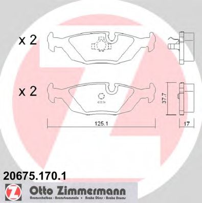 Тормозные колодки Otto Zimmermann 20675.170.1