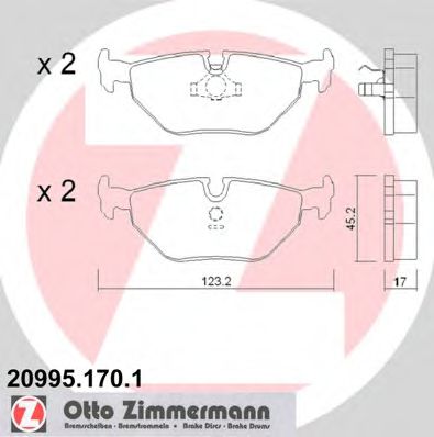 Тормозные колодки Otto Zimmermann 20995.170.1