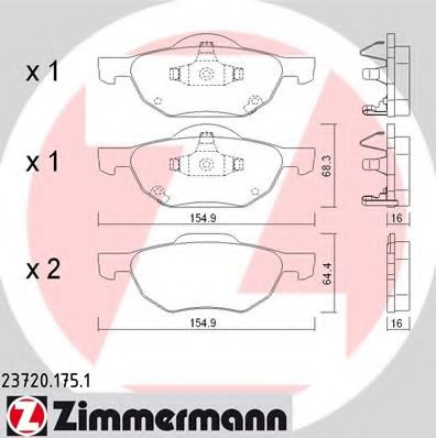 Тормозные колодки Otto Zimmermann 23720.175.1