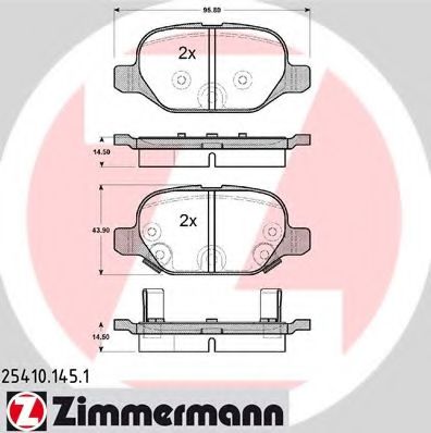 Тормозные колодки Otto Zimmermann 25410.145.1