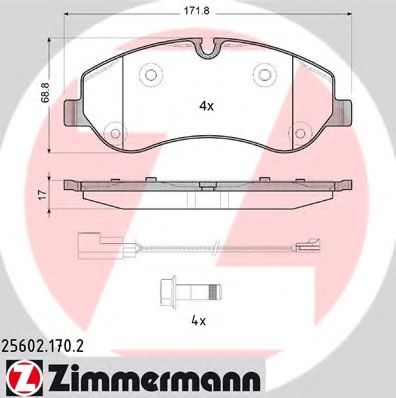 Тормозные колодки Otto Zimmermann 25602.170.2