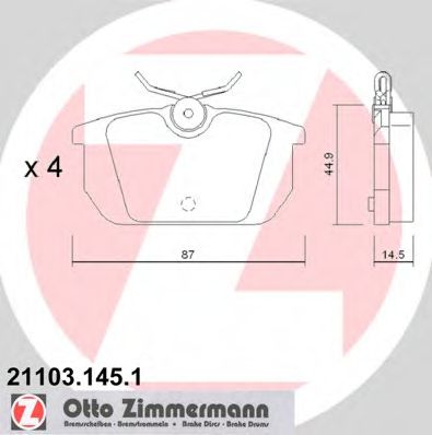 Тормозные колодки Otto Zimmermann 21103.145.1