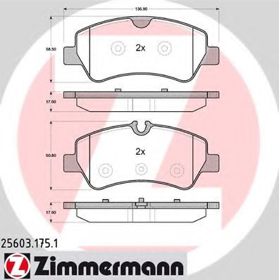 Тормозные колодки Otto Zimmermann 25603.175.1