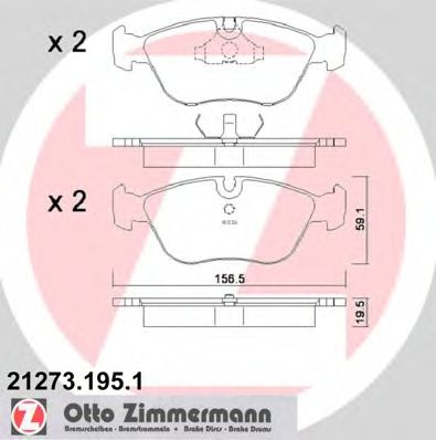 Тормозные колодки Otto Zimmermann 21273.195.1