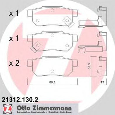 Тормозные колодки Otto Zimmermann 21312.130.2
