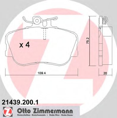 Тормозные колодки Otto Zimmermann 21439.200.1
