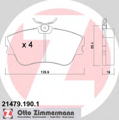 Тормозные колодки Otto Zimmermann 21479.190.1