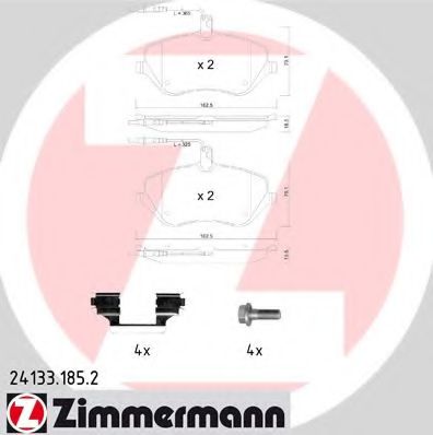 Тормозные колодки Otto Zimmermann 24133.185.2