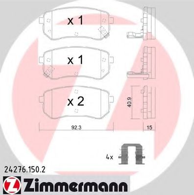 Тормозные колодки Otto Zimmermann 24276.150.2
