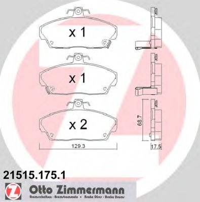 Тормозные колодки Otto Zimmermann 21515.175.1