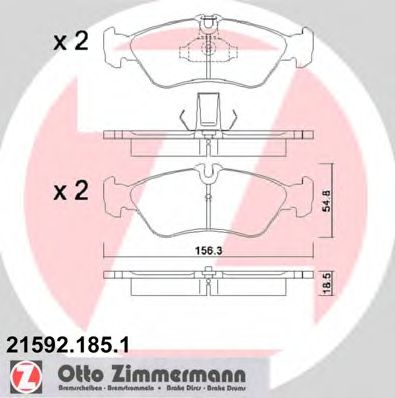 Тормозные колодки Otto Zimmermann 21592.185.1