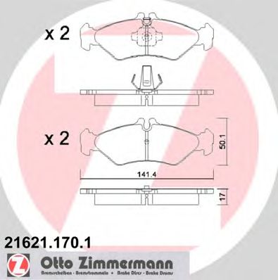 Тормозные колодки Otto Zimmermann 21621.170.1
