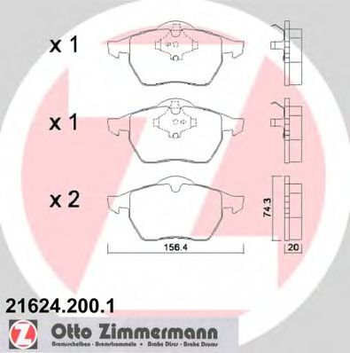 Тормозные колодки Otto Zimmermann 21624.200.1