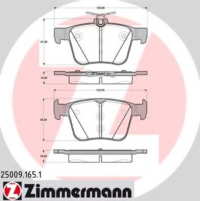 Тормозные колодки Otto Zimmermann 25009.165.1