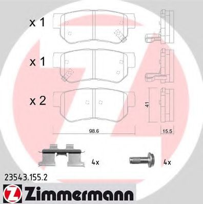Тормозные колодки Otto Zimmermann 23543.155.2